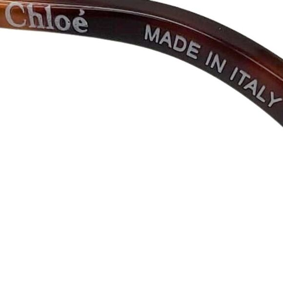 NEW Chloé Eyewear Tally seashell-frame sunglasses Gold/pink Shaded - Picture 8 of 11